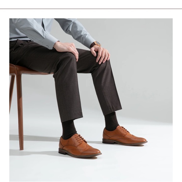 Vostey -Milan- Men's Brown Dress Shoes - Picture 4 of 5